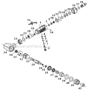 Page A Diagram and Parts List for CP5080-4200H18  Chicago Pneumatic Sander